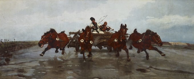 Czwórka / Po stepach, 1881 olej na płótnie Muzeum Narodowe w Krakowie